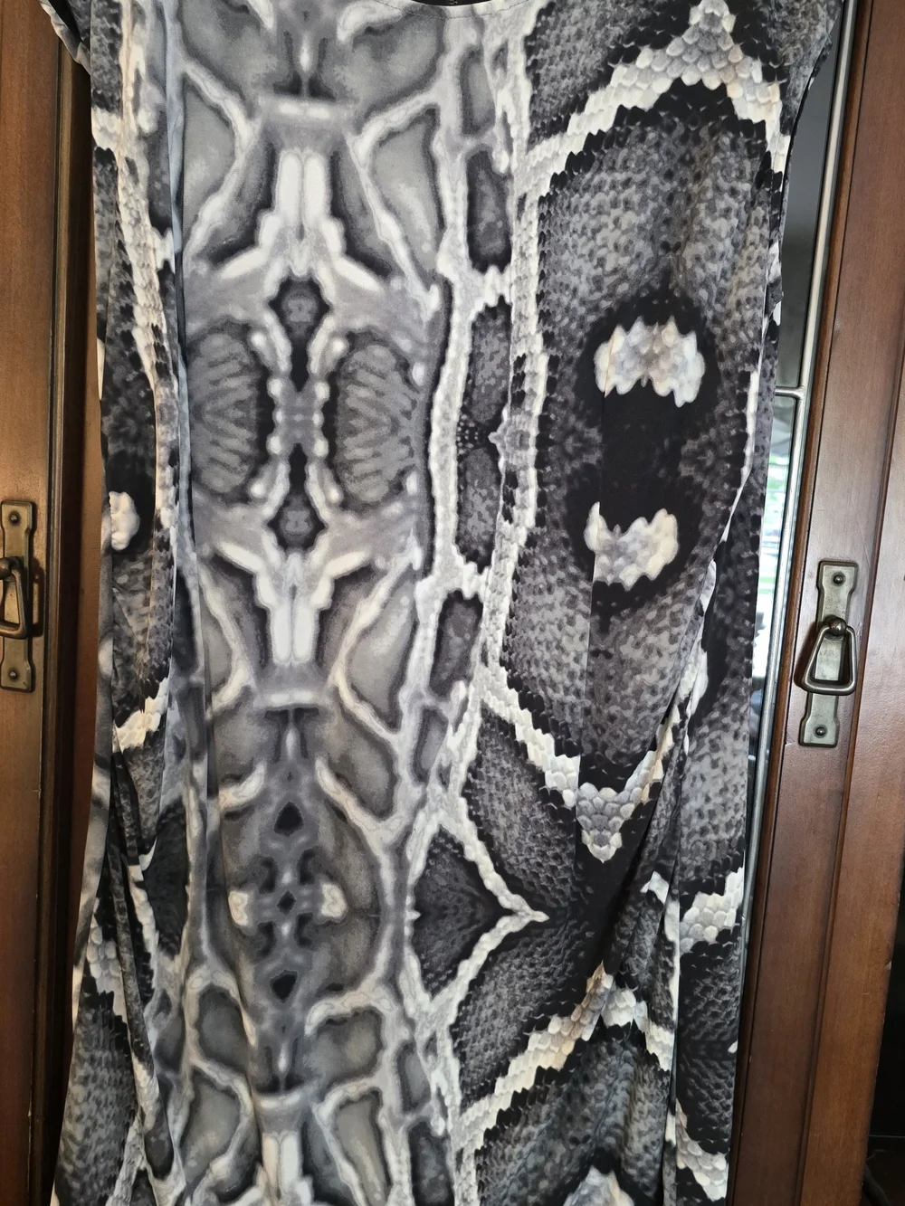 Reptile Print Snake Skin Habitat Backdrop - Black & Gray Attention Brand